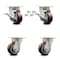 Service Caster 4 Inch Kingpinless Poly on Polyolefin Wheel Caster Swivel Locks 2 Brakes, 4PK SCC-KP30S420-PPUR-SLB-BSL-2-BSL-2 - alternate 1